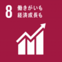 SDGsゴール８　働きがいも経済成長も
